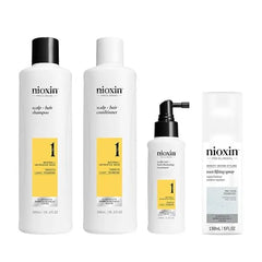 Nioxin Scalp + Hair Thickening System Kits & Root Lifting Styling Spray Bundle For Thicker, Fuller Hair Strengthen, Boost Hair Density Add Volume with Strong Hold 3 Month Supply