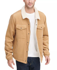 Men's Fleece-Lined Corduroy Trucker Jacket