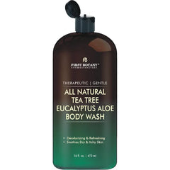 First Botany All Natural Body Wash - Fights Body Odor, Athlete's Foot, Jock Itch, Nail Issues, Dandruff, Acne, Eczema, Shower Gel for Women & Men, Skin Cleanser - 16 Fl Oz