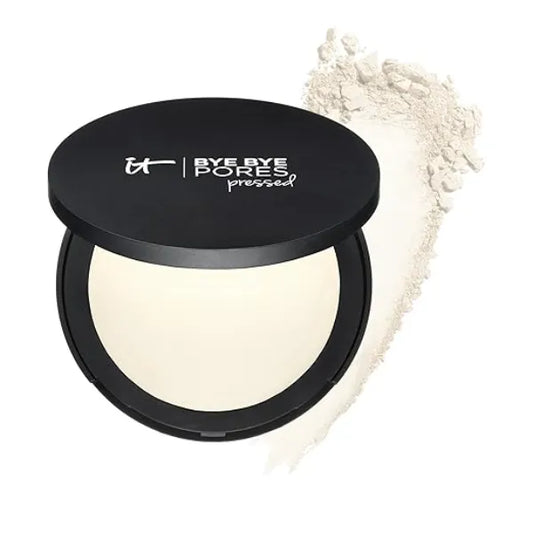 IT Cosmetics Bye Bye Pores Pressed Finishing Powder Universal Shades Contains Anti Aging Peptides, Hydrolyzed Collagen & Antioxidants 0.31 oz