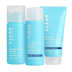 Paula's Choice CLEAR 3-Piece Acne Kit, Includes Daily Cleanser, 2% Salicylic Acid Exfoliant & Benzoyl Peroxide Treatment, Prevents & Treats Mild to Severe Acne & Breakouts, Fragrance-Free, Set of 3