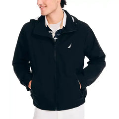 Men’s Classic Rainbreaker Hooded Zip-Front Lightweight Jacket