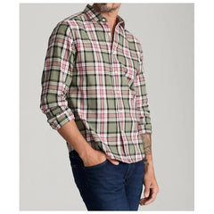 UNTUCKit Men's Regular Fit Larson Flannel Button Up Shirt