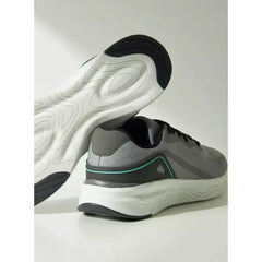 Textured Sneakers with Lace-Up Closure gray