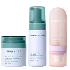 Evereden Kids Multi Vitamin Hydrating Face Mist, Fragrance Free Face Wash, & Fragrance Free Face Cream Set Clean, Vegan, and Multivitamin Rich Kids Skin Care Set Moisturize & Refresh