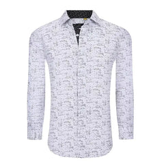 Azaro Uomo Men's Business Geometric Shirt