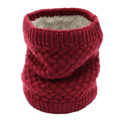 Holzlrgus Winter Neck Warmer Scarf Fleece Lined Knitted Gaiter for Men & Women