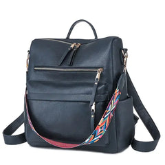 YOMYM PU Leather Backpack Purse For Women Convertible Ladies Fashion Casual Large School Shoulder Bags