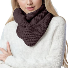 ZIZOCWA Winter Thermal Neck Warmer Scarf for Women, Thick Knit Two-Loop Pullover Gaiter