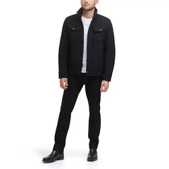Men's Textured Wool Sherpa Inner Collar Jacket