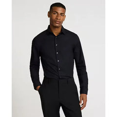 Express Slim Solid Cotton Stretch 1MX Dress Shirt