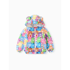 PATPAT Care Bear Toddler Unisex 1pc Character Allover Print 3D Ear Hooded Jacket Coat