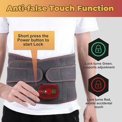 FITEASE Cordless Heating Pad & Back Massager - Lumbar Support Belt with 3 Heat & Vibration Modes