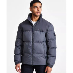 Men's Mixed-Media Puffer Jacket