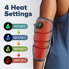 FITEASE Arm Heating Pad Wrap - Electric Heated Belt with 3 Heat Settings, 45"x3.5" - Gray