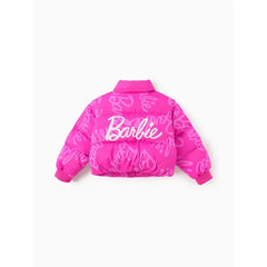 Patpat Barbie Toddler/Kid 1pc Logo Pattern Long-sleeve Jacket Coat pink