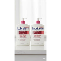 Lubriderm Advanced Therapy Body Lotion 16 Oz Pump Bottle, Pack of 2 – Long-Lasting Moisture for Dry Skin