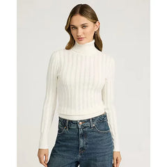 Express Fitted Silky Soft Textured Turtleneck Sweater