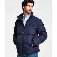 Men's Mixed-Media Puffer Jacket