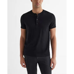 Express Perfect Pima Cotton Short Sleeve Henley
