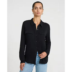 Express Twill Double Flap Pocket Rolled Sleeve Utility Portofino Shirt