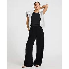 Express Signature Crepe High Waisted Relaxed Trouser