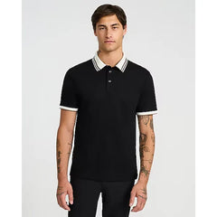 Express Tipped Color Block Textured Polo