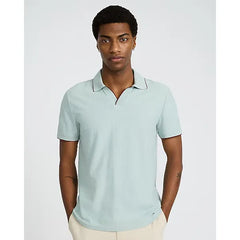 Express Tipped Zig Zag Textured Johnny Collar Polo
