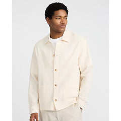 Express Textured Waffle Cotton Shirt Jacket