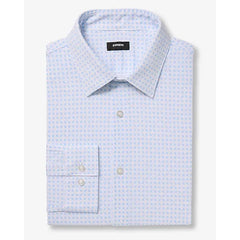 Express Slim Geo Floral Stretch Modern Tech 1MX Dress Shirt