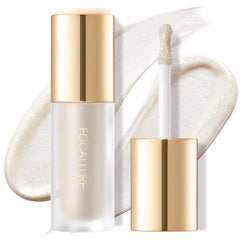 FOCALLURE Shimmer Liquid Highlighter, Smooth Cream Formula and Non-greasy Finish,Delivers a Natural Glow, Long Lasting Illuminator Highlighter Face Enhancing Makeup