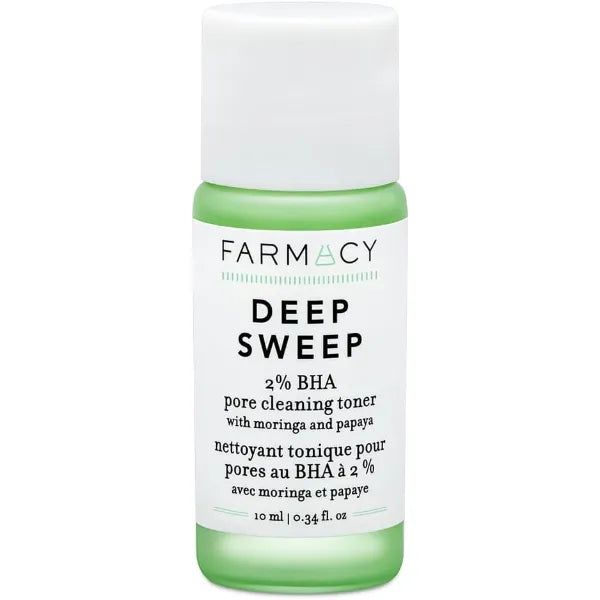 Farmacy 2% Salicylic Acid Toner for Face - Deep Sweep Gentle BHA Exfoliant for Oily Skin - Refines Texture with Papaya Enzymes & Moringa Water for a Healthy-Looking Complexion