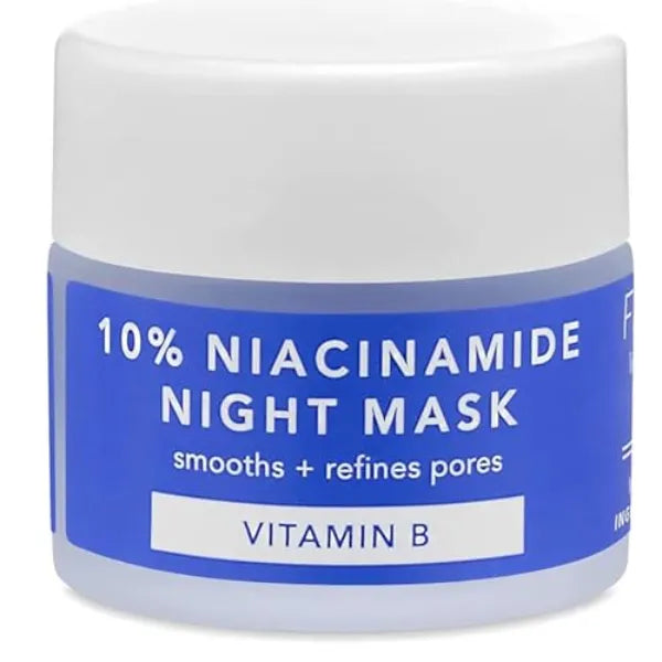 Farmacy Niacinamide Overnight Face Mask - Pore Refining Facial Mask with 10% Niacinamide - Replenishes Moisture Barrier with 3% Panthenol + Blueberry Seed Oil for Soft, Supple Skin