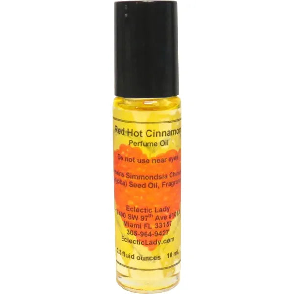 Eclectic Lady Red Hot Cinnamon Perfume Oil, Portable Roll On Fragrance with Long Lasting Scent, Delightful Essential Oils and Jojoba Oil For Daily Use