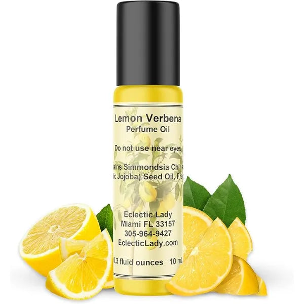 Eclectic Lady Lemon Verbena Perfume Oil, 0.3 Oz Portable Roll On Fragrance with Long-Lasting Scent, Fresh, Wonderful Aroma for Spring & Summer, Floral & Fruity Perfume for Men & Women For Daily Use