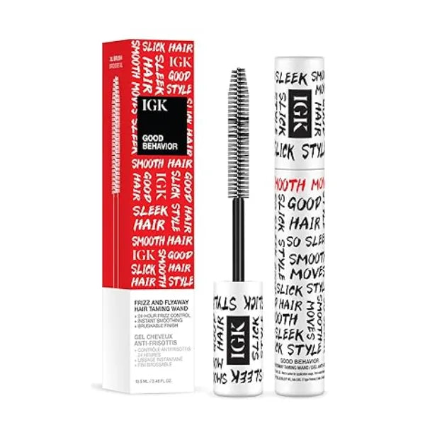 IGK Good Behavior Frizz & Flyaway Hair Taming Wand  Lightweight Gel Control Stick for Smooth, Sleek Hair, Anti Frizz Styling, 0.24 oz