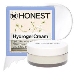 Honest Beauty Hydrogel Cream with Hyaluronic Acid – Lightweight Water Cream Moisturizer for Sensitive Skin, Fragrance-Free & Vegan – Mini Size & Full Size + Icons Skincare Trio Travel Kit Option