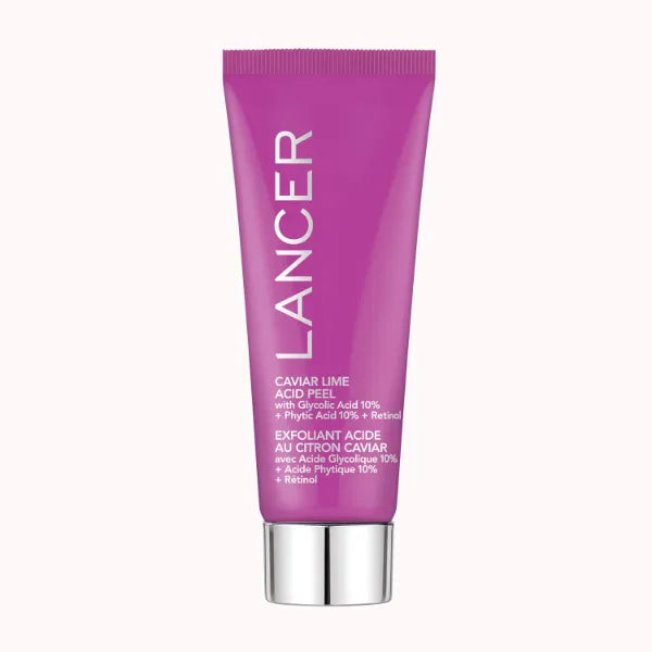 Lancer Skincare Caviar Lime Acid Peel, Retinol Facial Chemical Peel with Brightening Glycolic Acid
