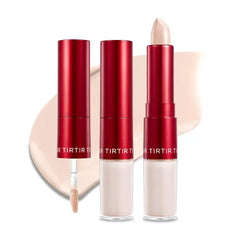 TIRTIR Glide&Hide Blurring Concealer - Creamy texture, Conceals dark circles and wrinkles, Dual formula (liquid tip & balm stick), Long-lasting wear, Korean Makeup, #0.5N, 0.28 Oz