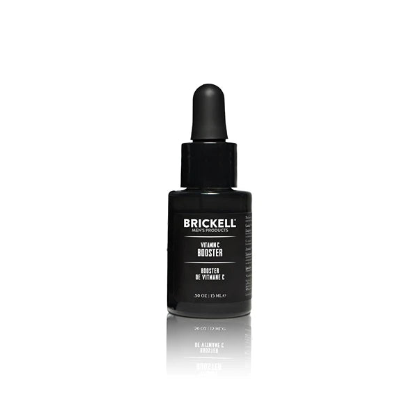 Brickell Men’s Vitamin C Booster Serum for Men, Natural and Organic Vitamin C Booster for Face to Ramp Up Collagen Production, Fight Wrinkles and Aging