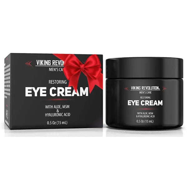 Viking Revolution Natural Eye Cream for Men - Anti Aging, Dark Circle, Under Eye Treatment - Men's Eye Moisturizer Wrinkle Cream
