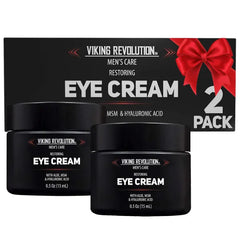 Viking Revolution Natural Eye Cream for Men - Anti Aging, Dark Circle, Under Eye Treatment - Men's Eye Moisturizer Wrinkle Cream