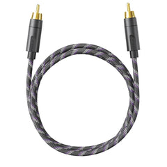 FiiO Trust Series LR RCA7L RCA to RCA Coaxial Digital Audio Cable, 75Ω S/PDIF Silver-Plated OFC Interconnect Cable for DACs, CD Players, DAC/Amps, Streamers and HiFi Audio Systems