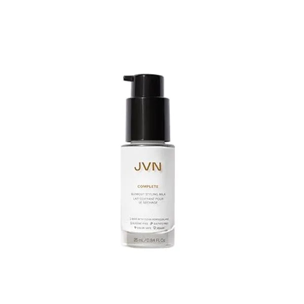 JVN Complete Blowout Styling Milk Heat Protector Cream, Style Memory, Anti Humidity, Smooths & Protects