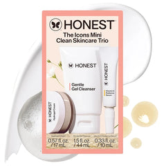 Honest Beauty Hydrogel Cream with Hyaluronic Acid – Lightweight Water Cream Moisturizer for Sensitive Skin, Fragrance-Free & Vegan – Mini Size & Full Size + Icons Skincare Trio Travel Kit Option