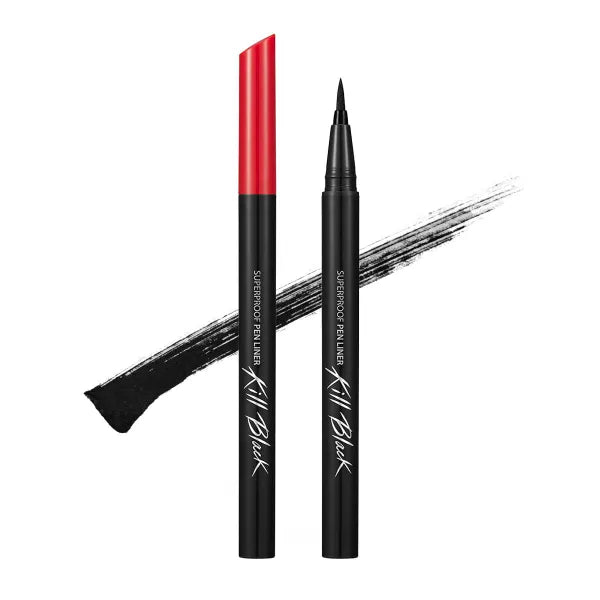 CLIO PROFESSIONAL Superproof Pen Liquid Eyeliner, Ultra Precision Sponge Tip, One Stroke High Pigment Color, Waterproof Smudge Proof Long Wear, Fast Dry Formula, Sharp Wing Tightline Definition