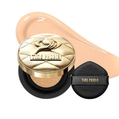TIMEPHORIA Timeless Utopia Glow Cushion Foundation, Radiant Glow Finish, Medium to High Coverage, Hydrating Peptide Complex, Lightweight Air Cushion, Long-Lasting Smooth Blurring Base Makeup
