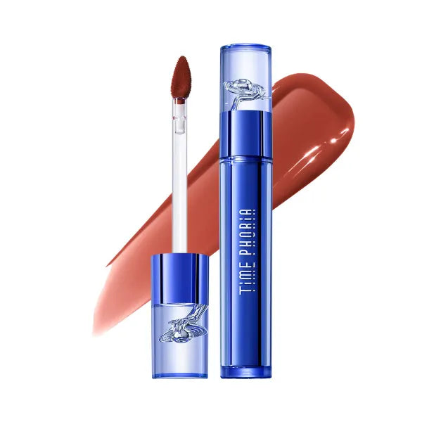 TIMEPHORIA Aphrodite Everlasting Glossy Tint Lip Gloss, Glass-Like Shine Finish, Long-Lasting Glossy Hydrating Tint Lip Stain, Buildable Rich Color, Moisturizing Non-Drying Lightweight