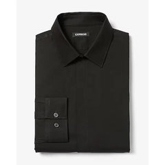 Express Slim Covered Placket Cotton Stretch 1MX Dress Shirt
