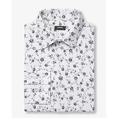 Express Slim Contrast Floral Modern Tech 1MX Dress Shirt